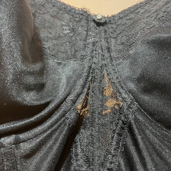 Dominique Lace Longline Bustier Black Firm Shaping Corset Top 38F - Picture 14 of 16